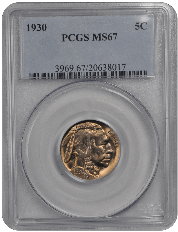 1930 Buffalo PCGS MS 67 