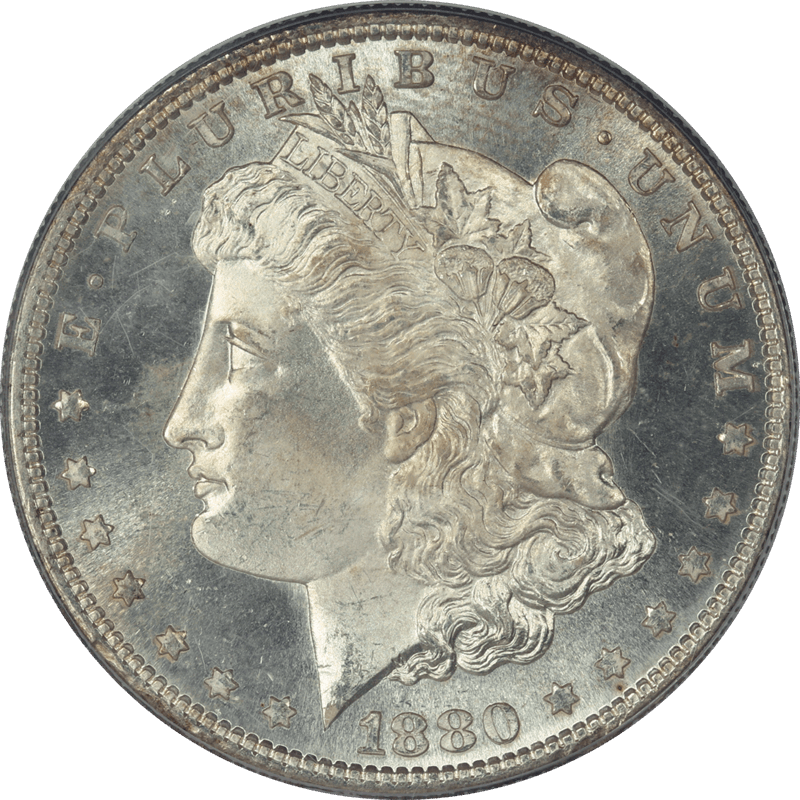 1880-S Morgan Silver Dollar $1 PCGS MS66 - Lustrous, White