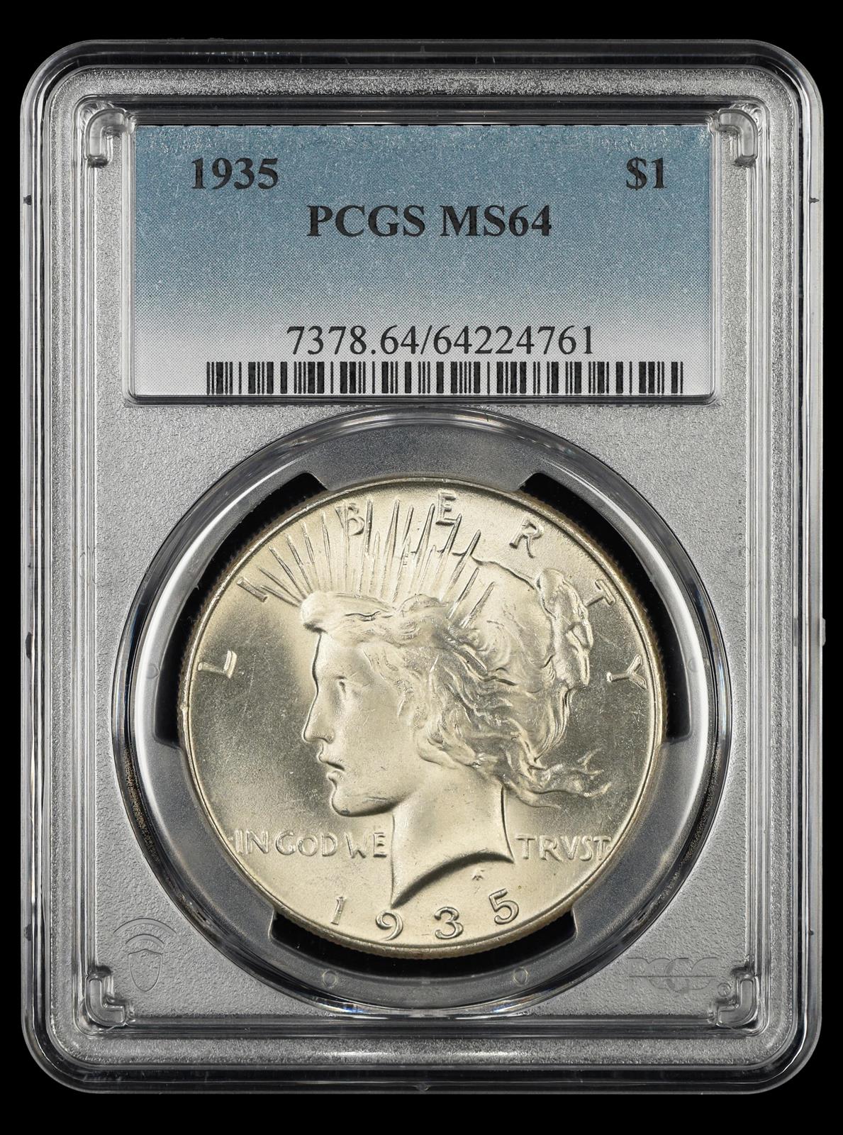 1935 $1 PCGS MS64