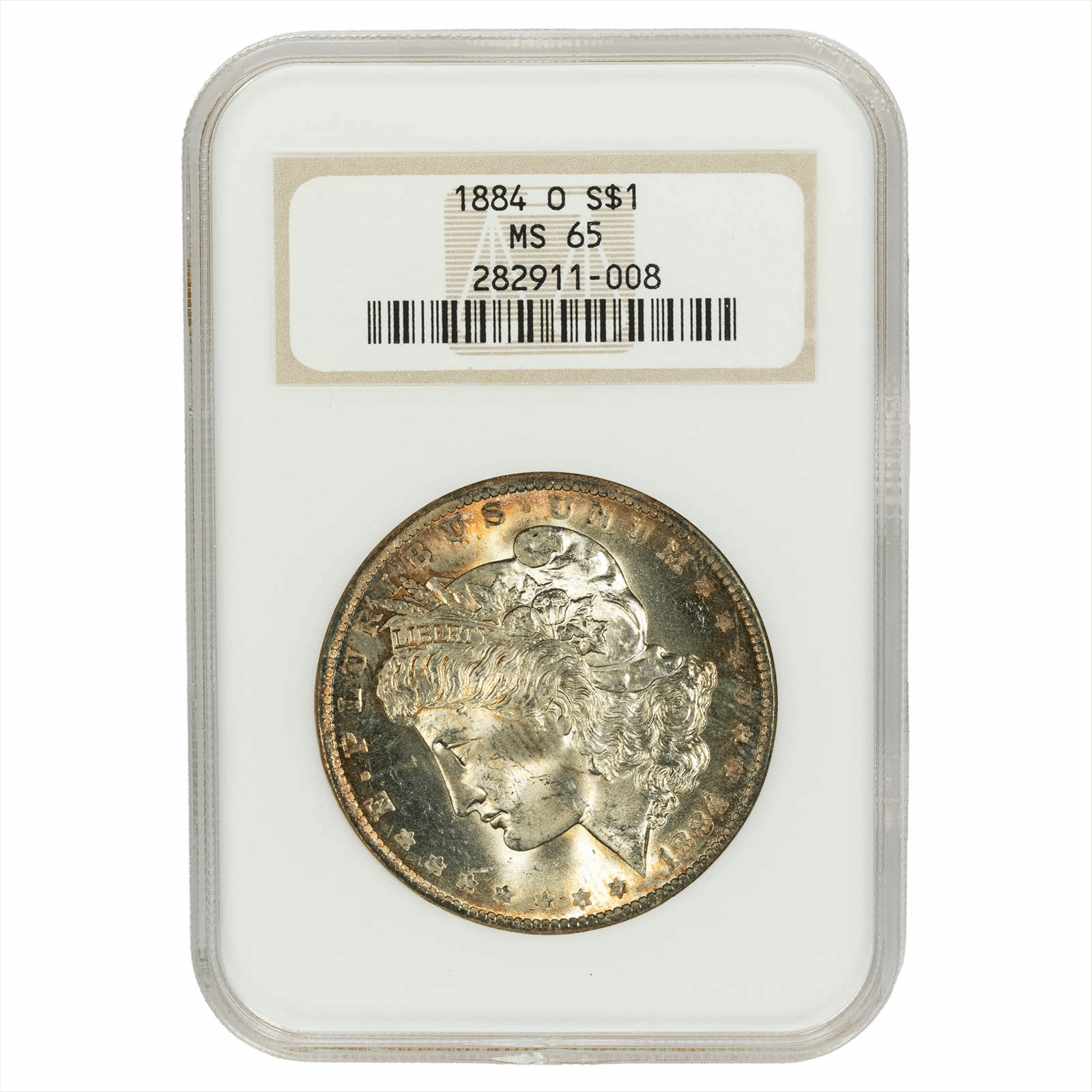 1884-O Morgan Silver Dollar $1 NGC MS 65 Old Fatty Holder