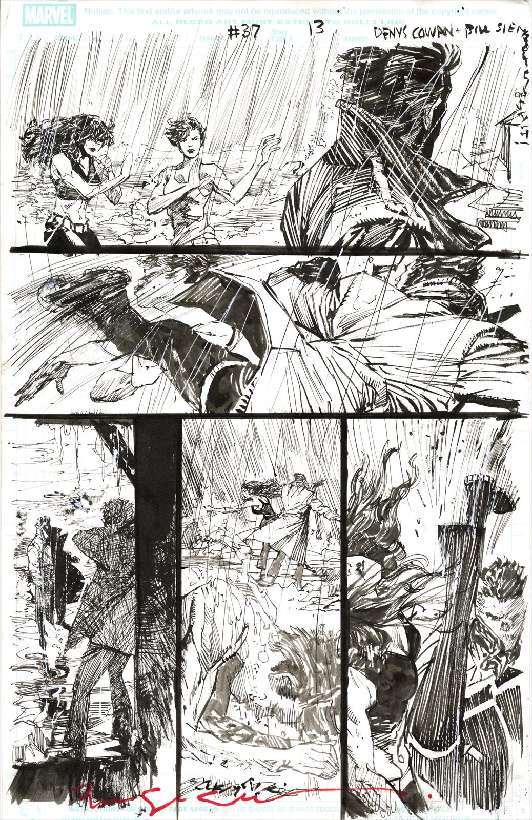 The Question #37 Page 19 Artist:  Denys Cowan (Penciller) ,  Bill  Sienkiewicz (Inker) Media Type: Pen and Ink Art Type: Interior Page 