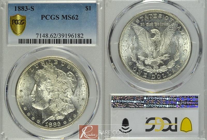 1883-S $1 PCGS MS 62