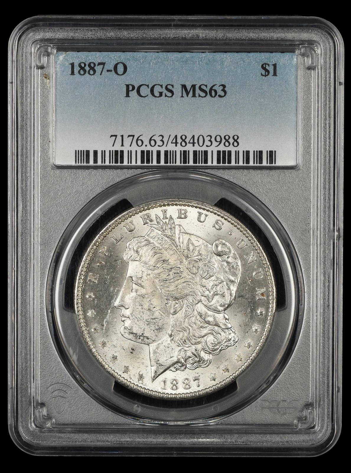 1887-O $1 PCGS MS 63
