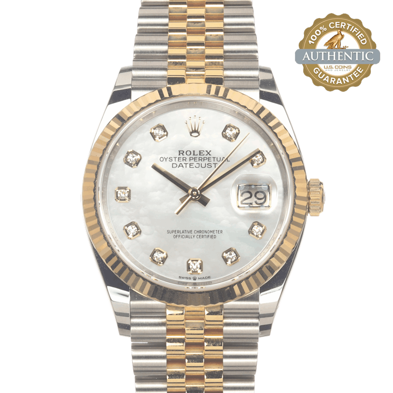 Rolex 36mm Datejust Ref/126233 Watch and Card (2021) 