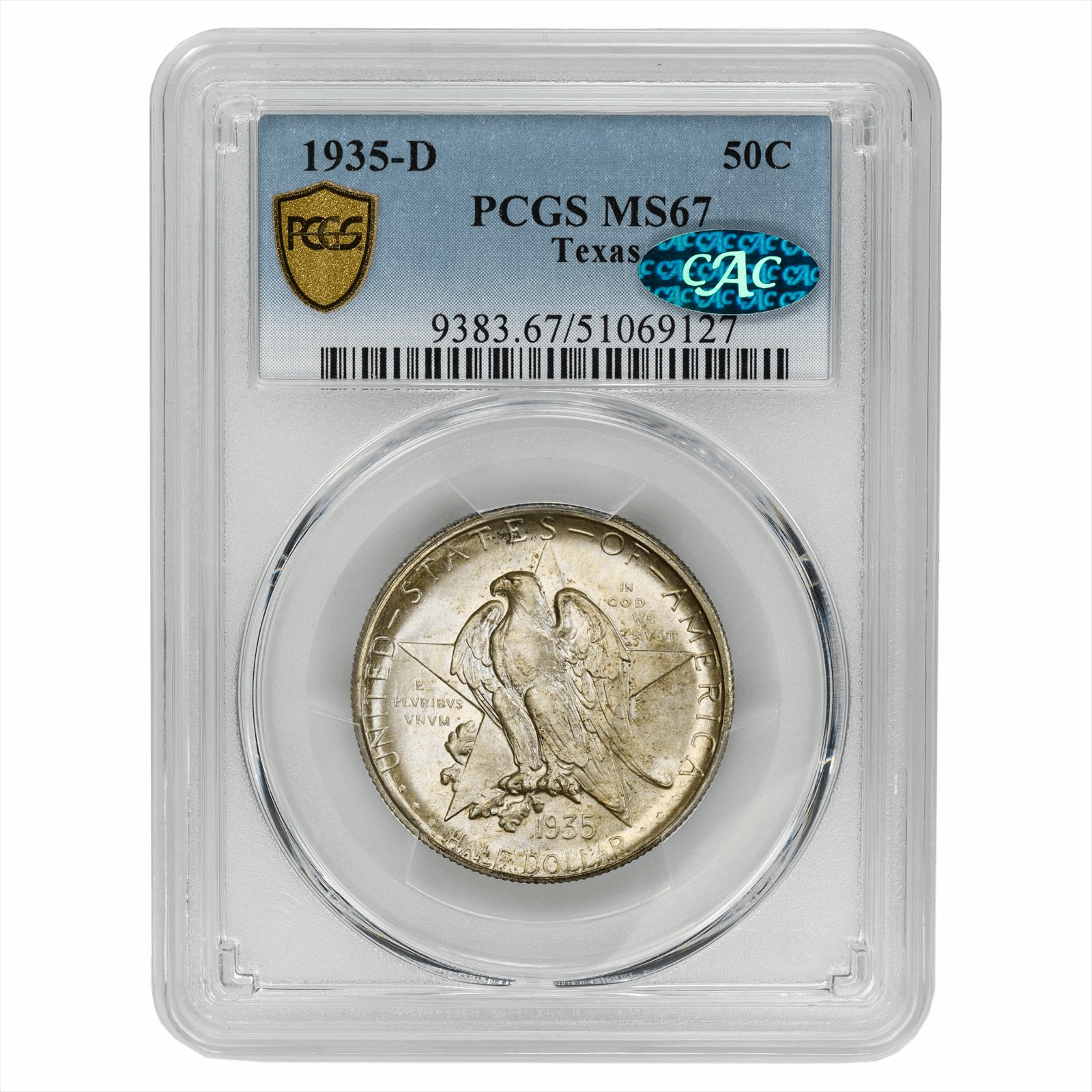 1935-D Texas Half Dollar PCGS MS 67 