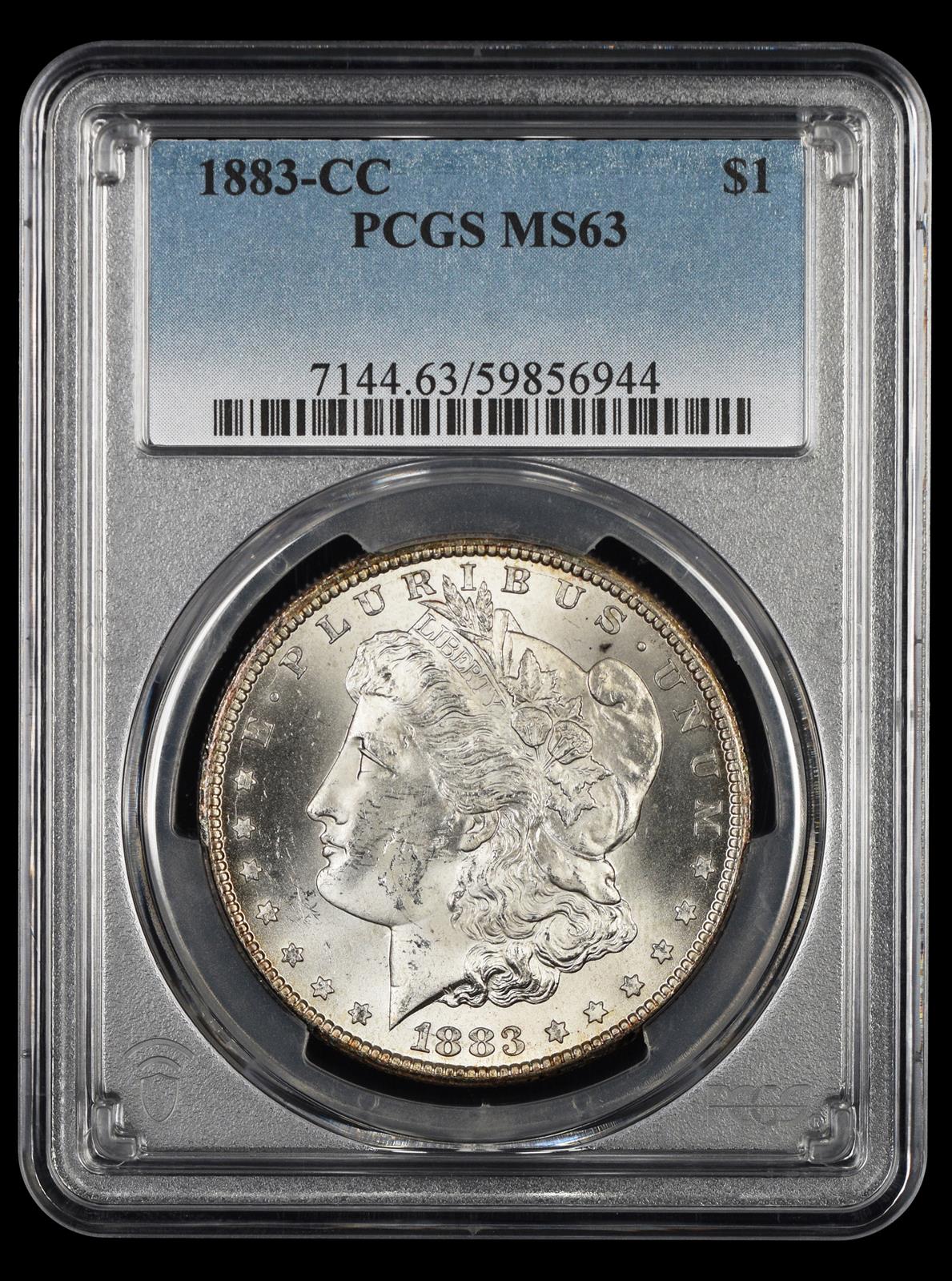 1883 CC $1 PCGS MS63