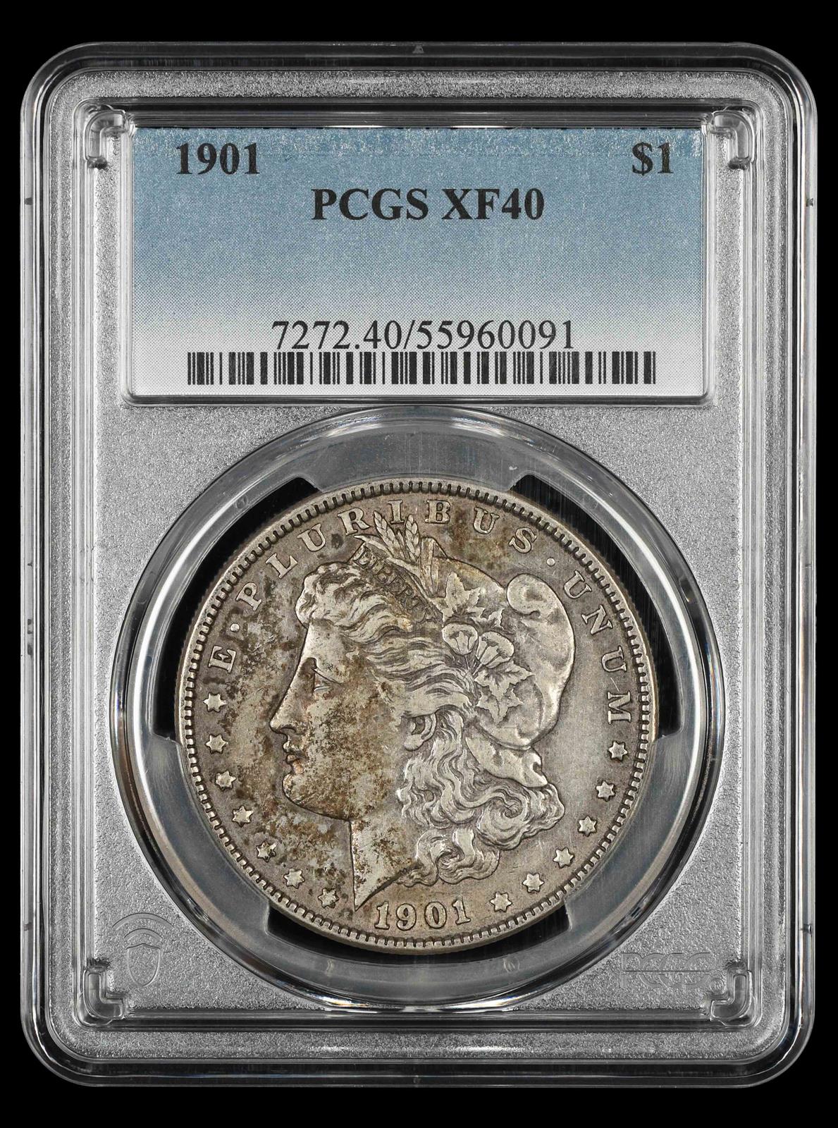 1901 $1 PCGS XF-40