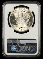 1923 $1 Mint Error Reverse Struck Thru Bill Fivaz Signature Label NGC MS 63