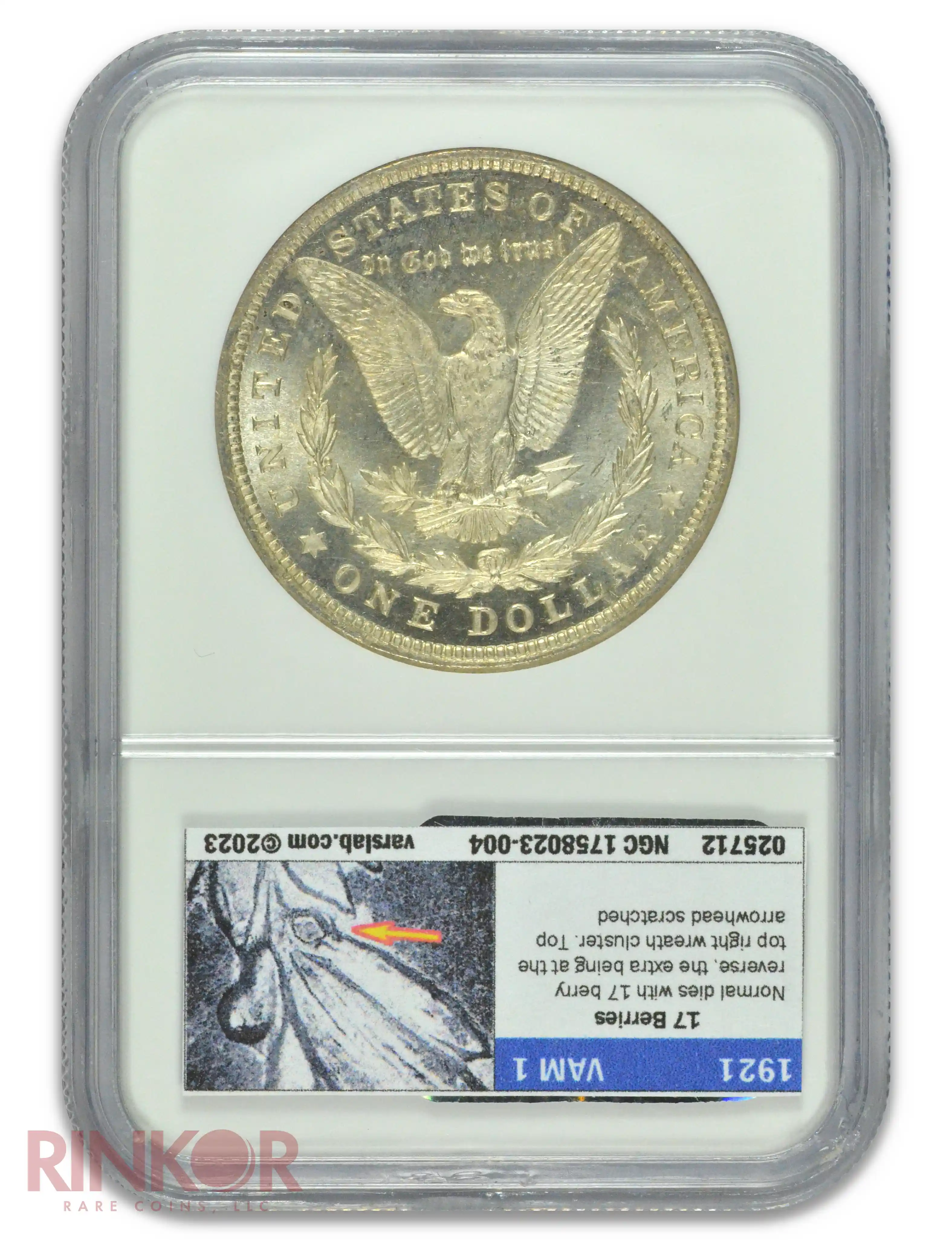 1921 $1 NGC MS 64 PL