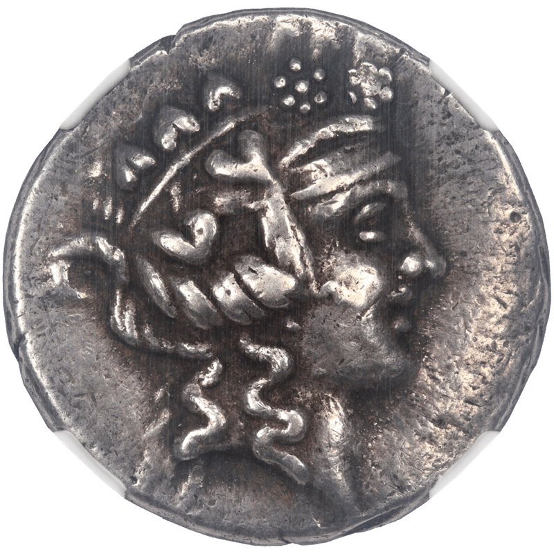 Thrace Island of Thasos Dionysus Hercules Greek Silver Tetradrachm, NGC Choice Very Fine