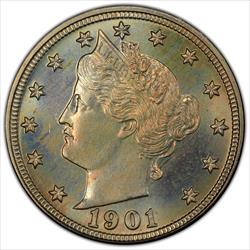 1901 5C PCGS PR 67+