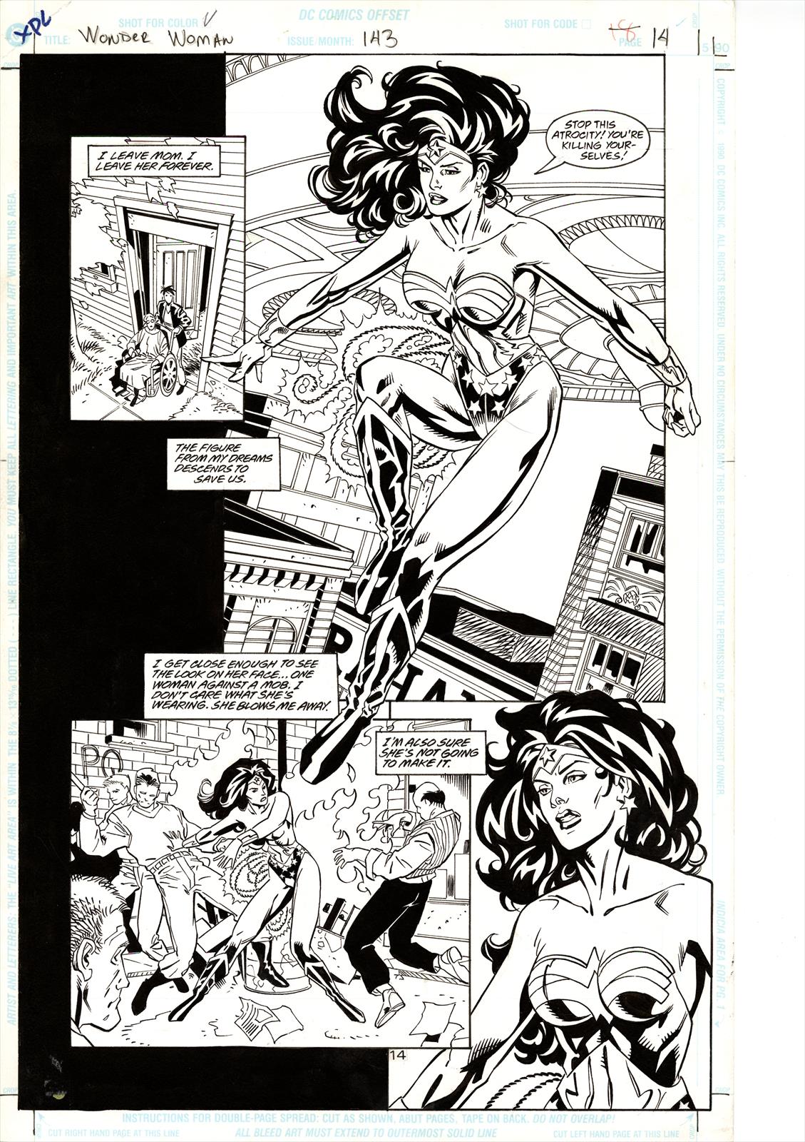 Wonder Woman #143 Page 14 Artist:  Yanick Paquette (Penciller) ,  Bob Mcleod (Inker) Media Type: Pen and Ink Art Type: Interior Page 