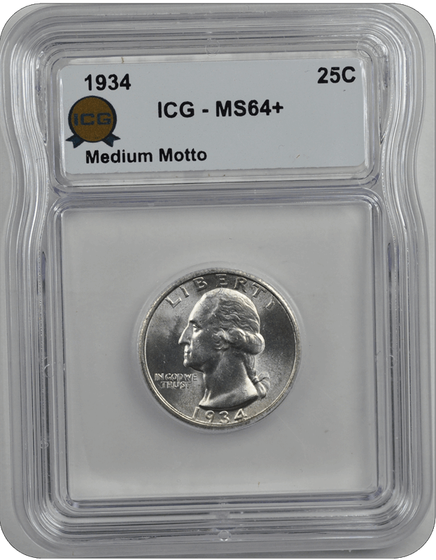 1934 Quarter  ICG  MS64+