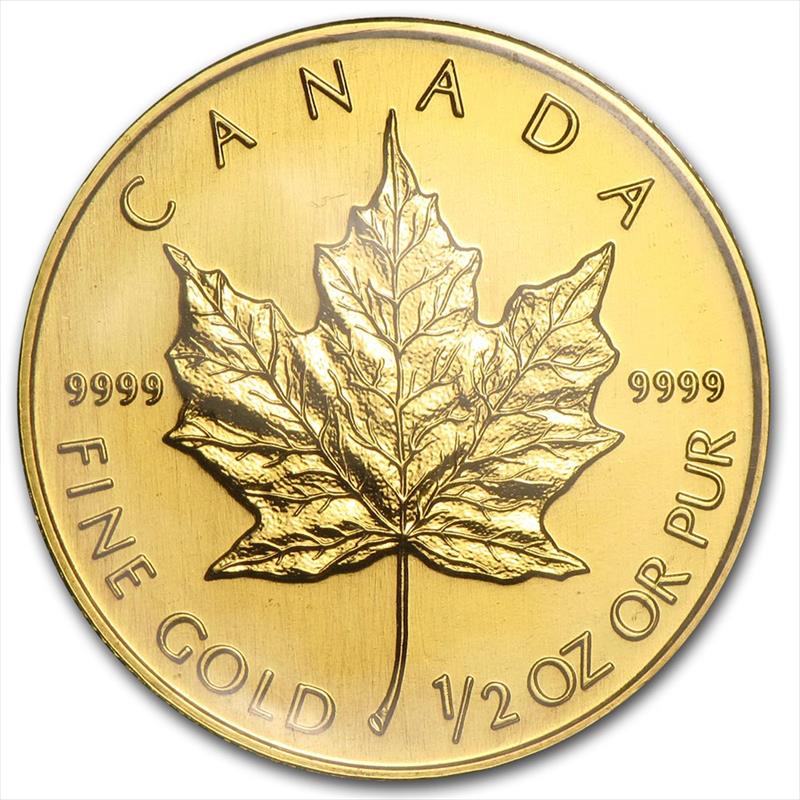 1995 $20 1/2oz. Canadian Gold Maple Leaf 