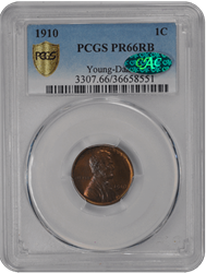 1910 1C PCGS RB (CAC) #3520-1 PR66