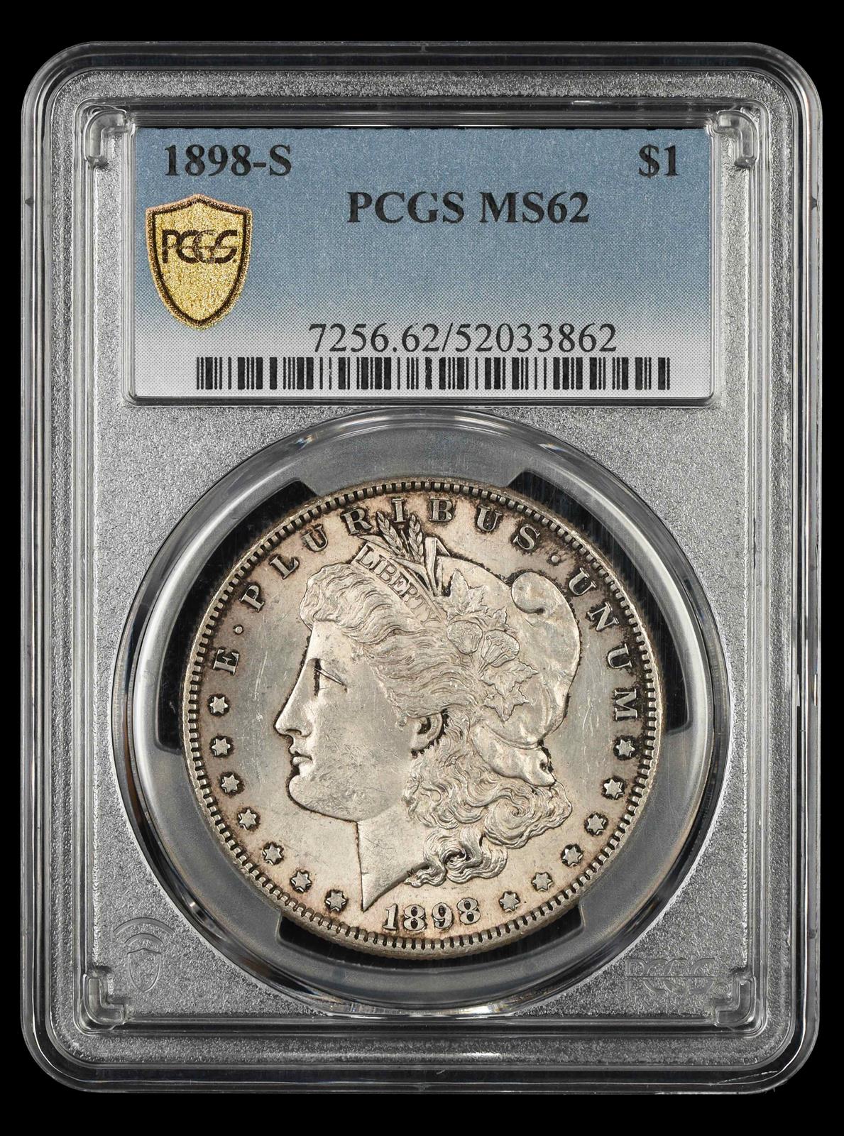 1898-S $1 PCGS MS 62