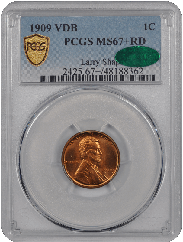 1909 VDB Lincoln PCGS CAC RD 67+ 