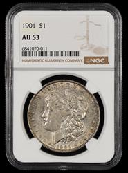 1901 $1 NGC AU-53