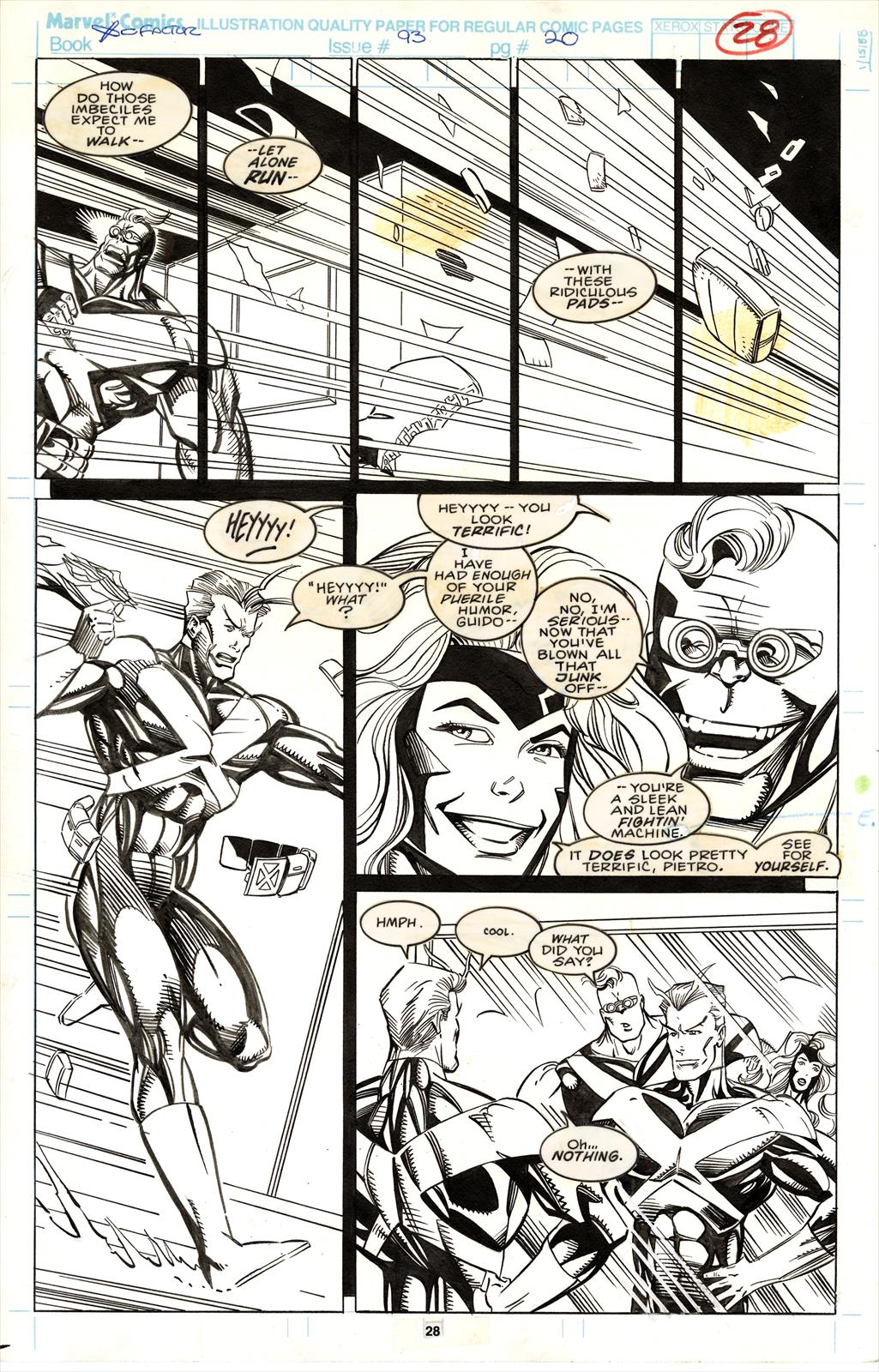X-Factor #93, Page 20 Artist:  Terry Shoemaker (Penciller) ,  Al Milgrom (Inker) Media Type: Pen and Ink Art Type: Interior Page 