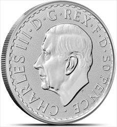 2024 50 Pence 1/4oz. Great Britian Silver Britannia, BU 
