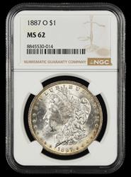1887 O $1 NGC MS62