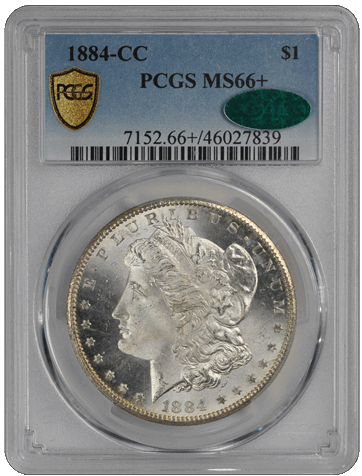 1884-CC $1 Morgan Dollar PCGS  (CAC) #3660-1 MS66+
