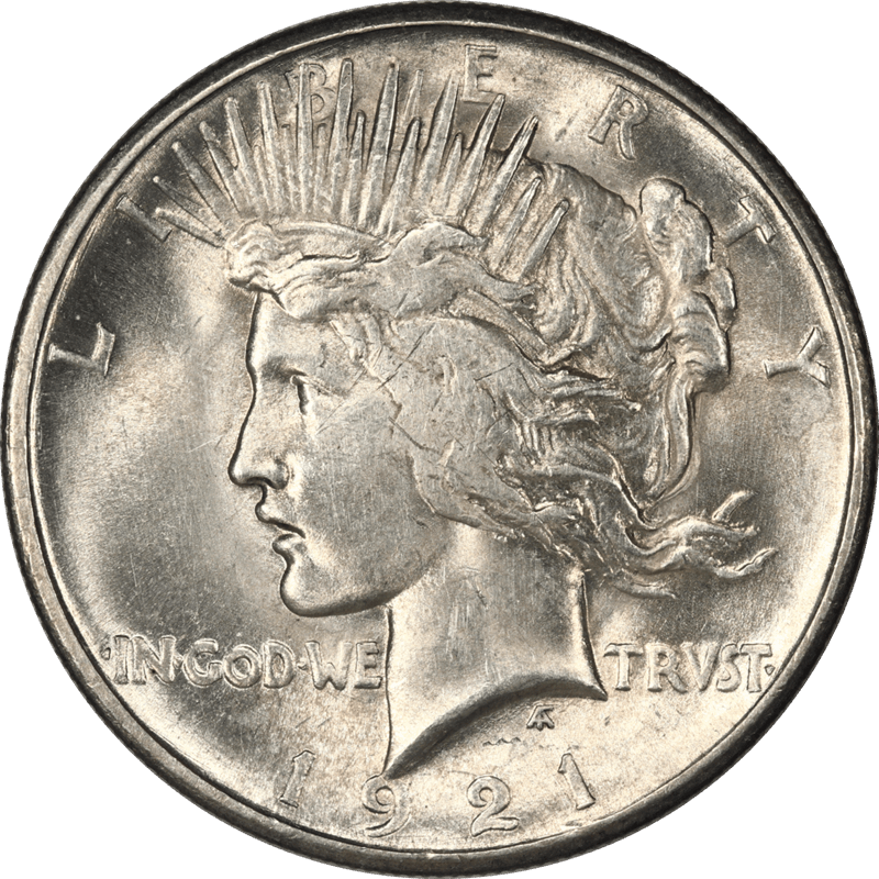1921 Silver PEACE Dollar Raw Ungraded Coin Choice Uncirculated