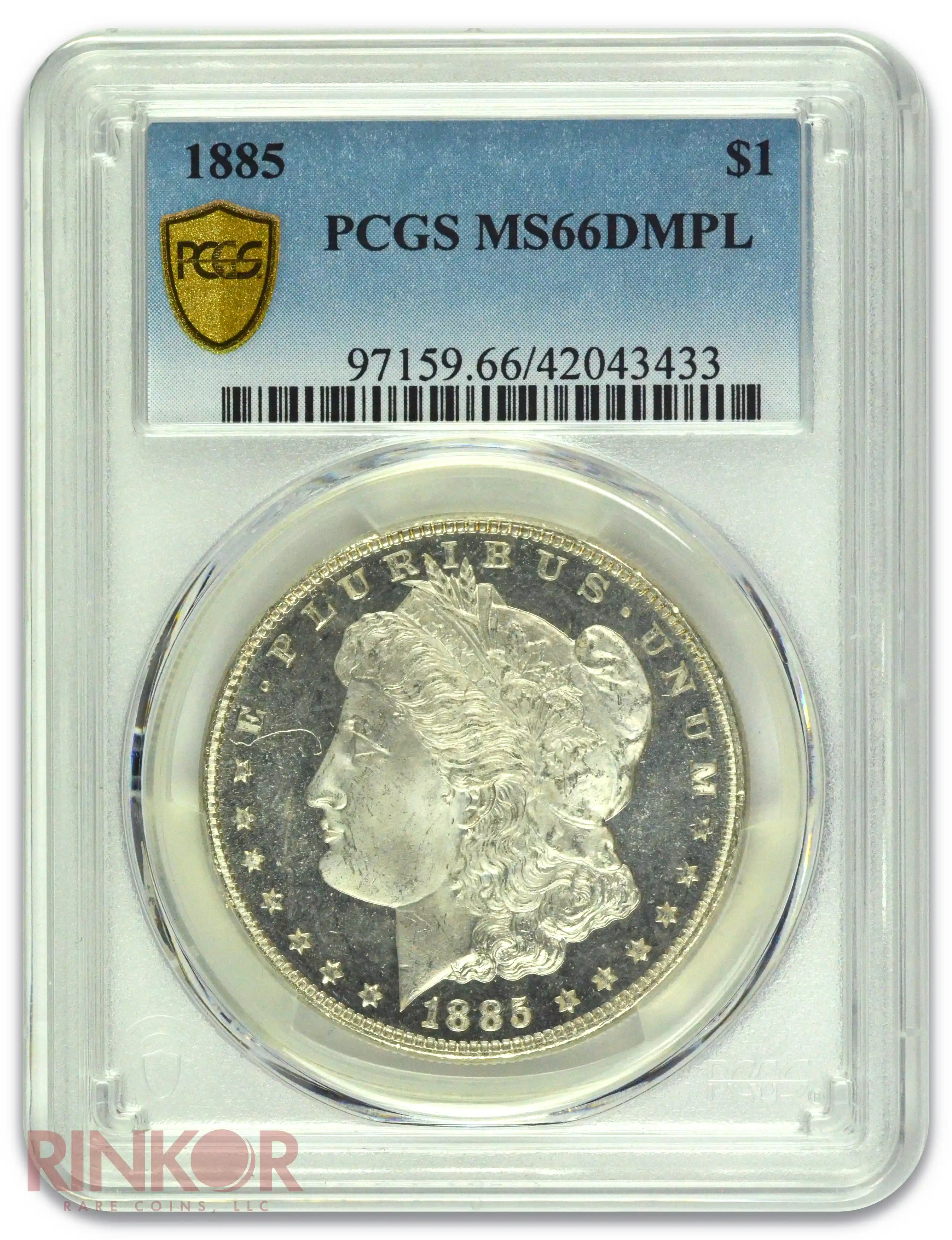 1885 $1 Morgan Dollar PCGS MS 66 DMPL