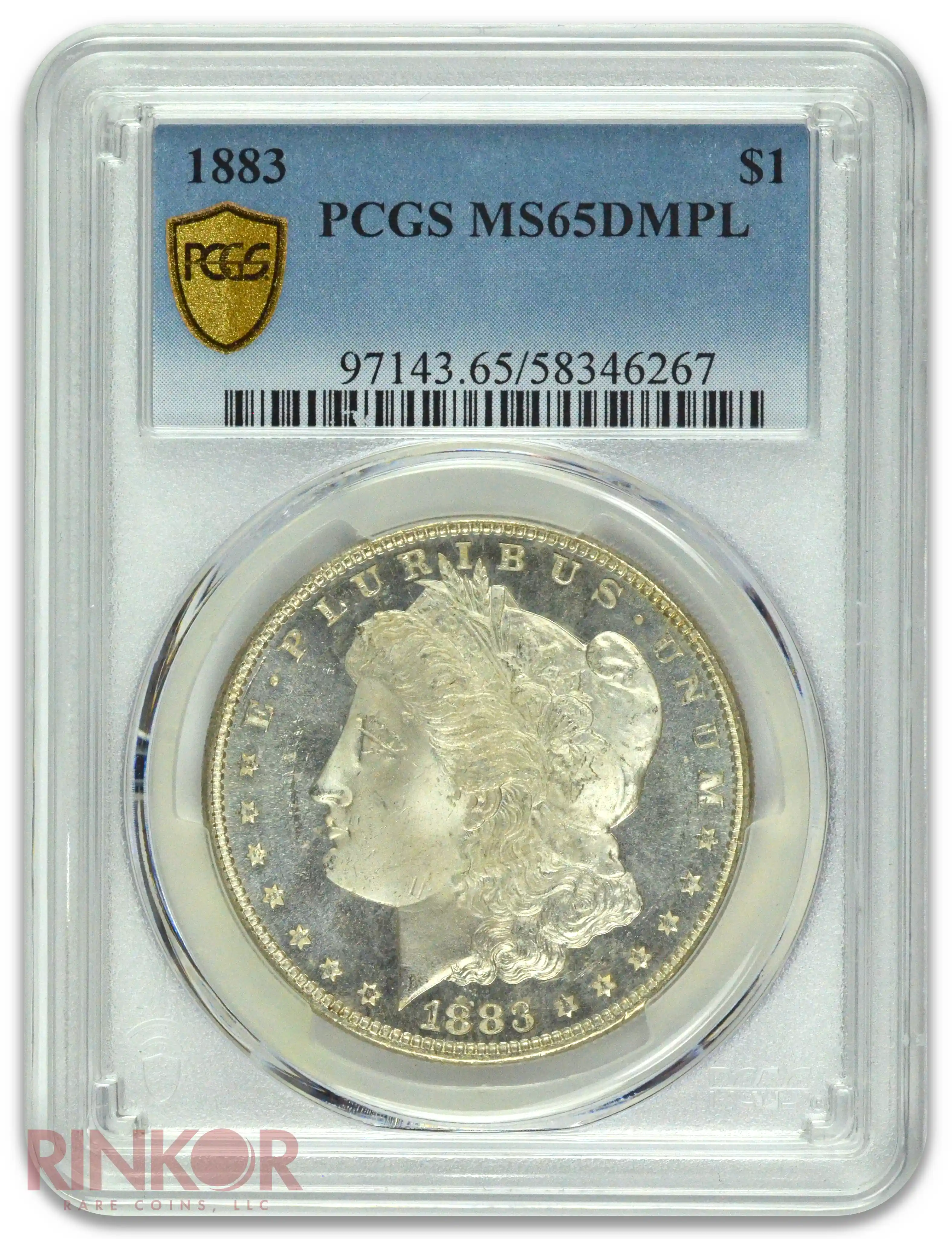 1883 $1 Morgan Dollar PCGS MS 65 DMPL