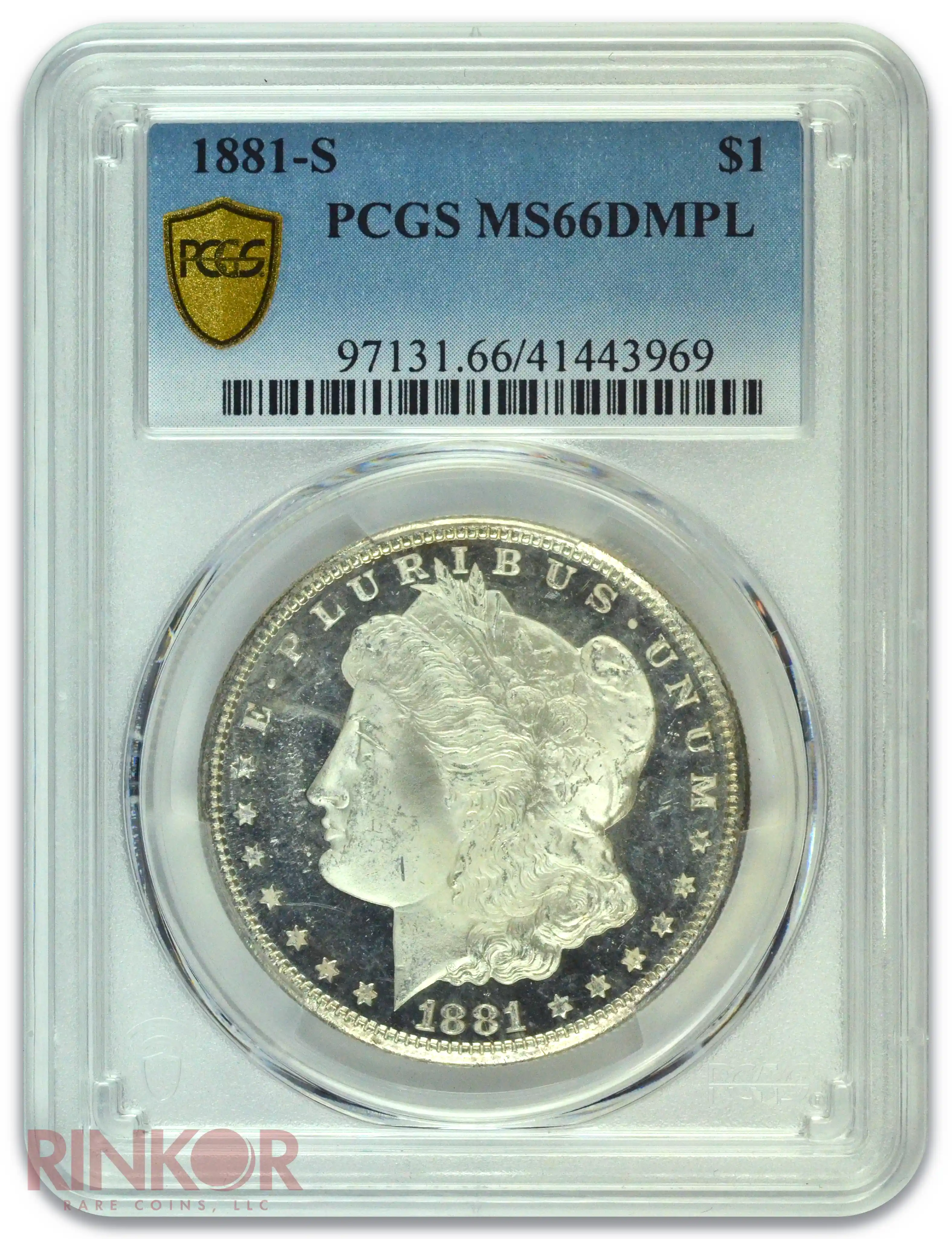 1881-S $1 Morgan Dollar PCGS MS 66 DMPL