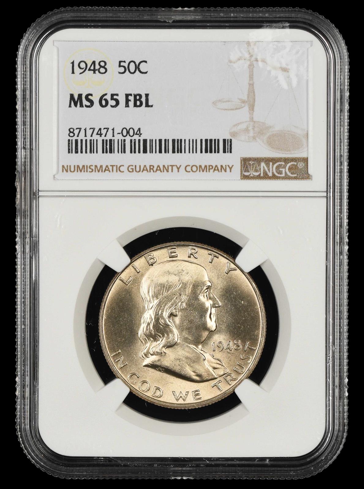 1948 50C NGC MS 65 FBL