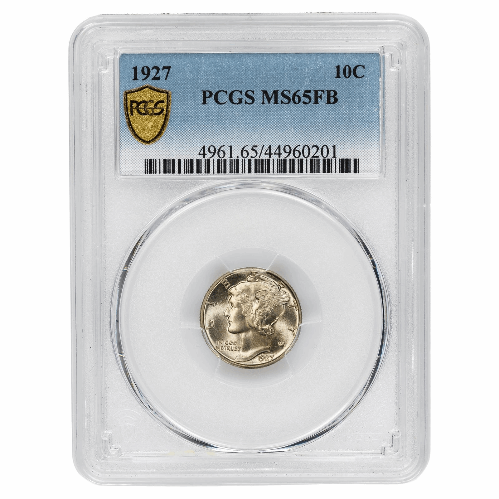 1927 Mercury Dime 10C PCGS MS 65 FB