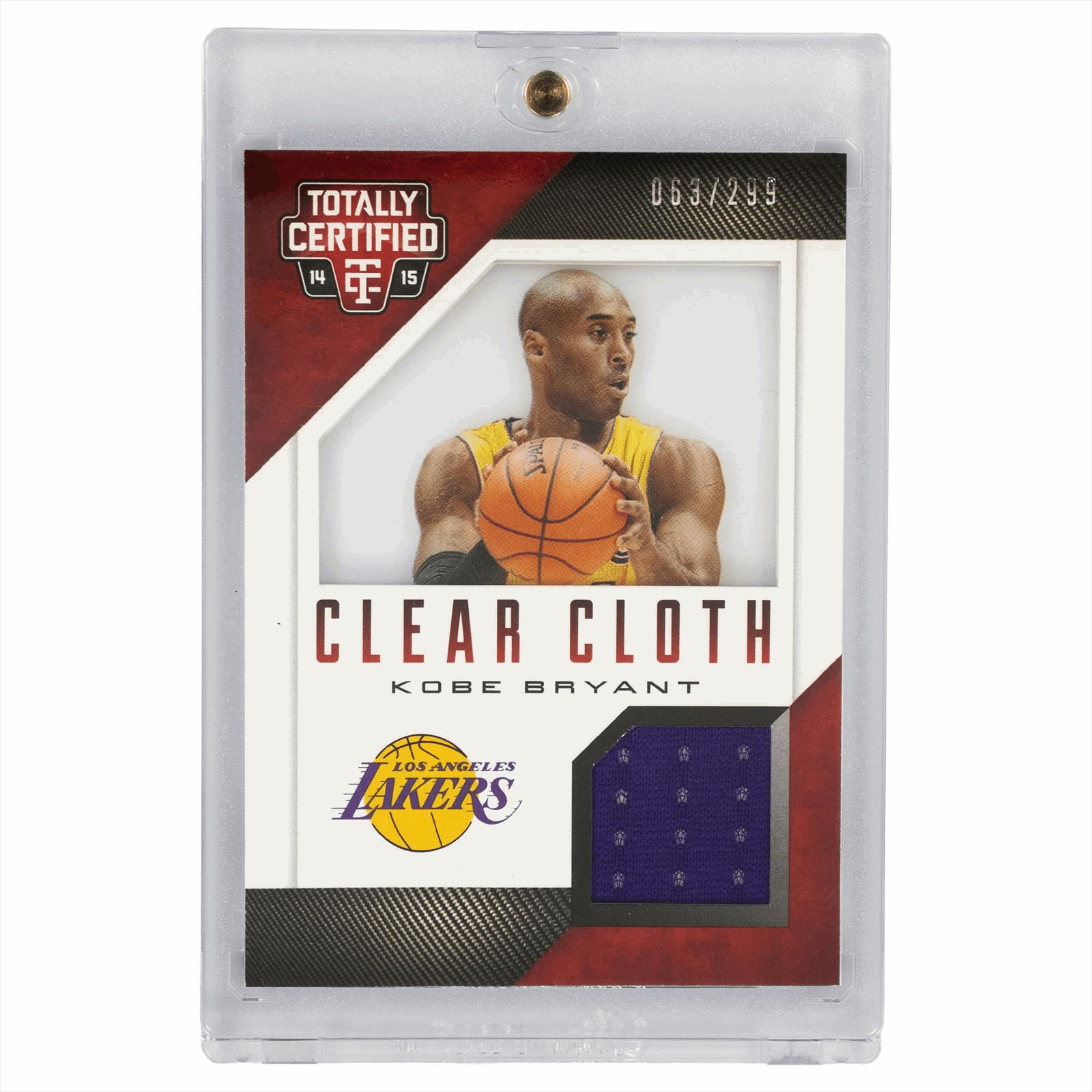 2014 Panini Totally Certified Kobe Bryant Clear Cloth /299 