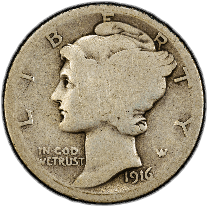 1916-D 10C PCGS AG 3