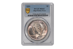 1921 Peace PCGS MS 66 