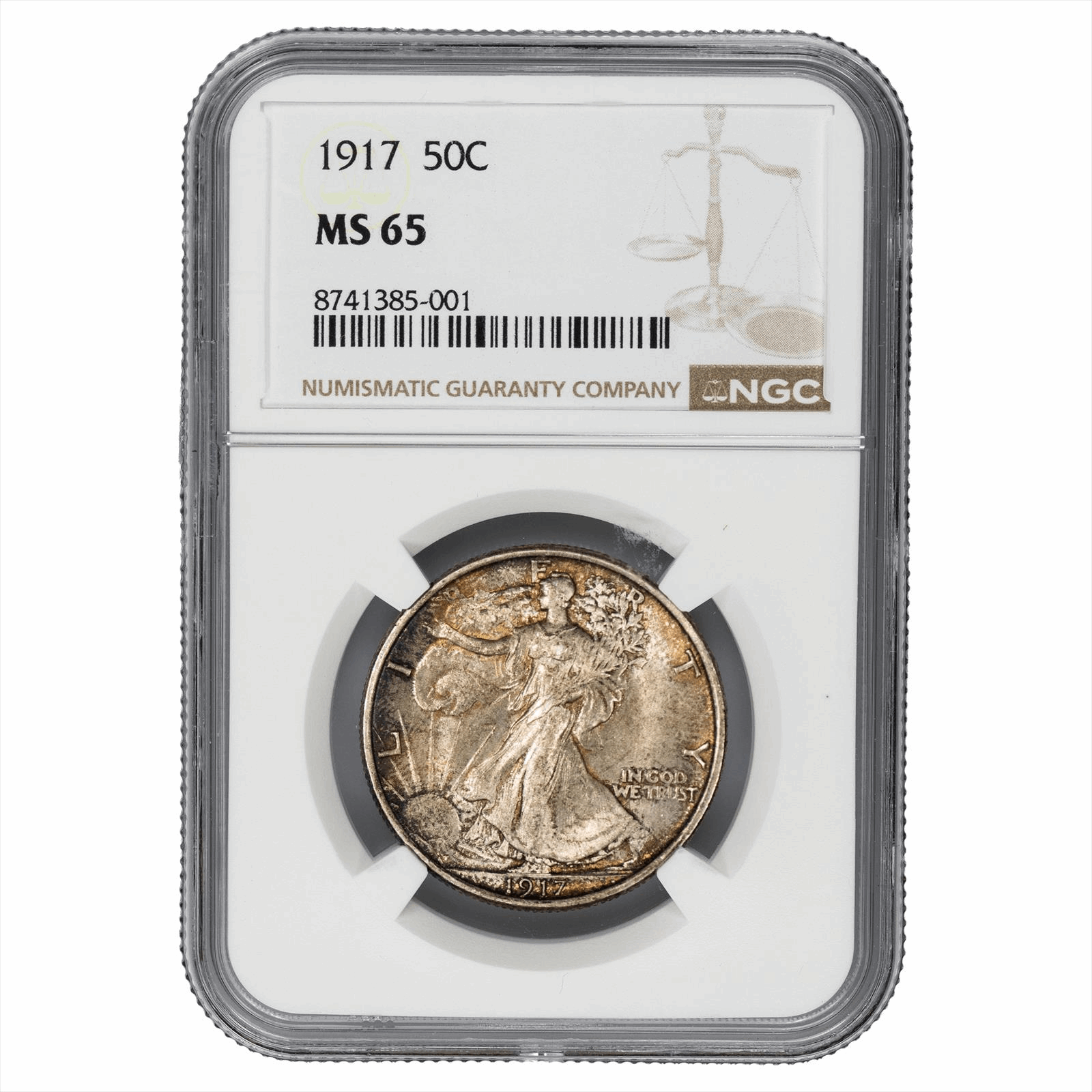 1917 Walking Liberty Half Dollar 50C NGC MS 65