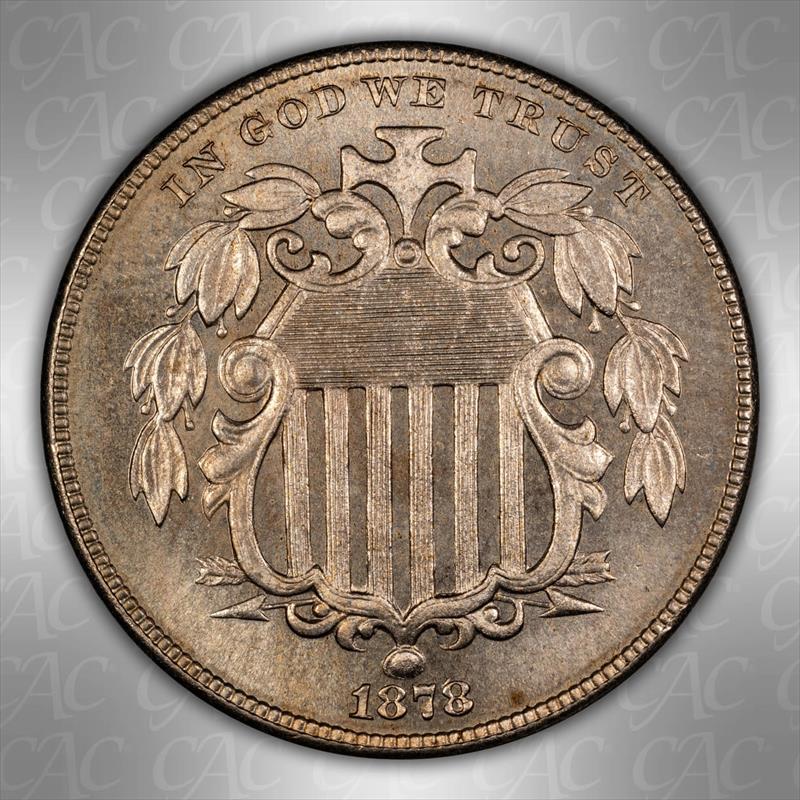 1878 5c CACG PR 65