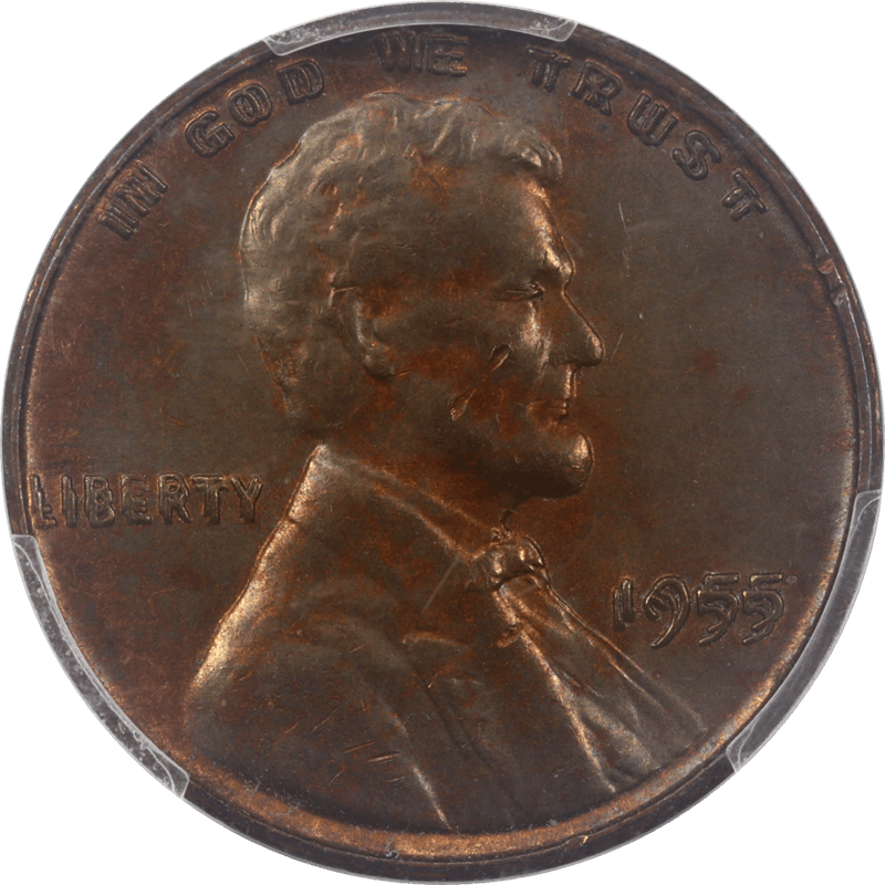 1955 DDO Lincoln Cent 1c PCGS MS62BN - Overall Very Nice