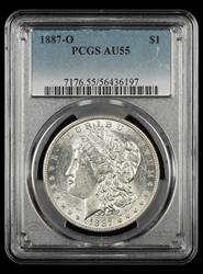 1887 O $1 PCGS AU55
