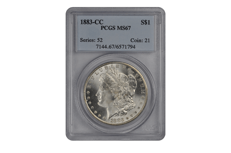 1883-CC $1 Morgan Dollar PCGS  #3400-17 MS67