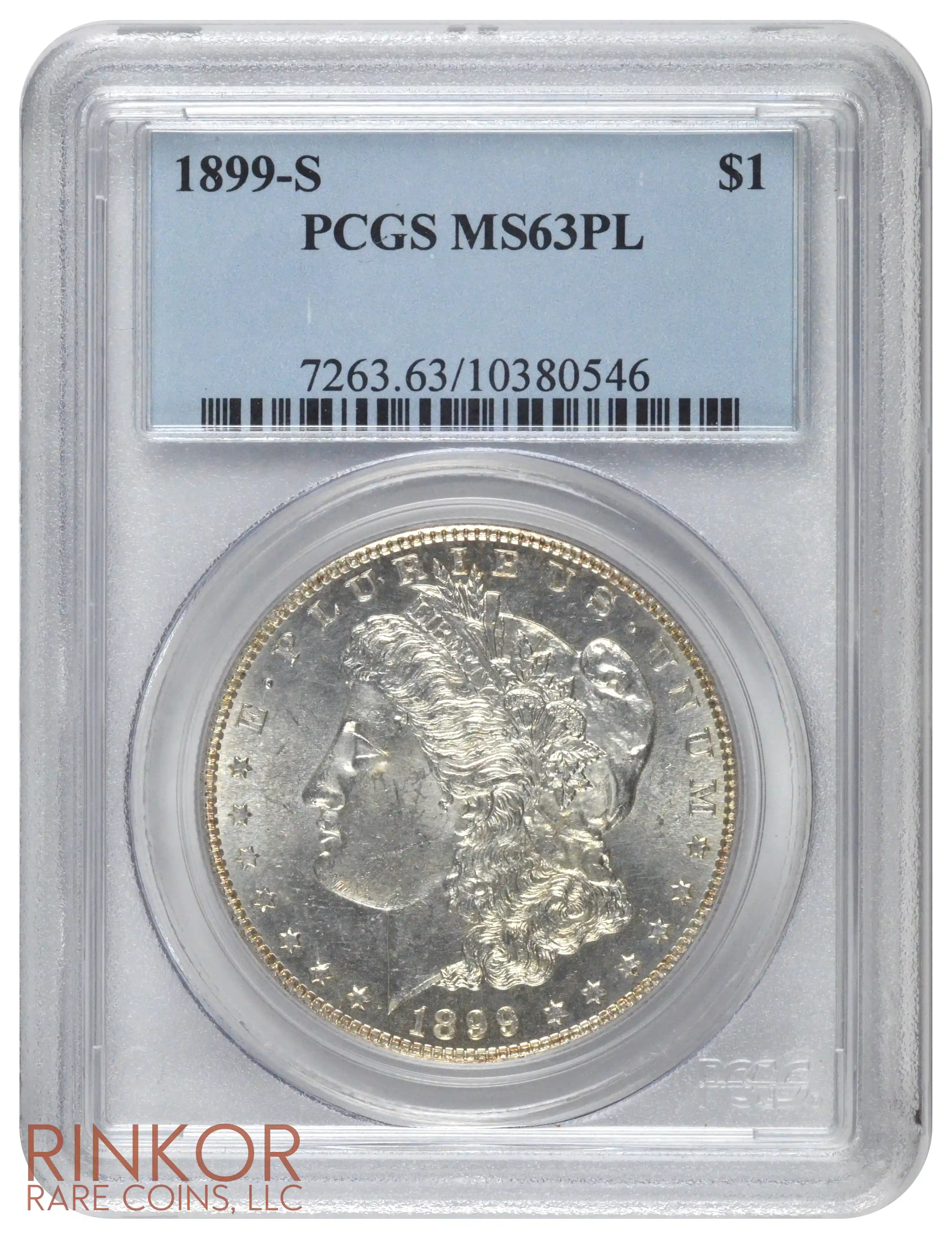 1899-S $1 PCGS MS 63 PL