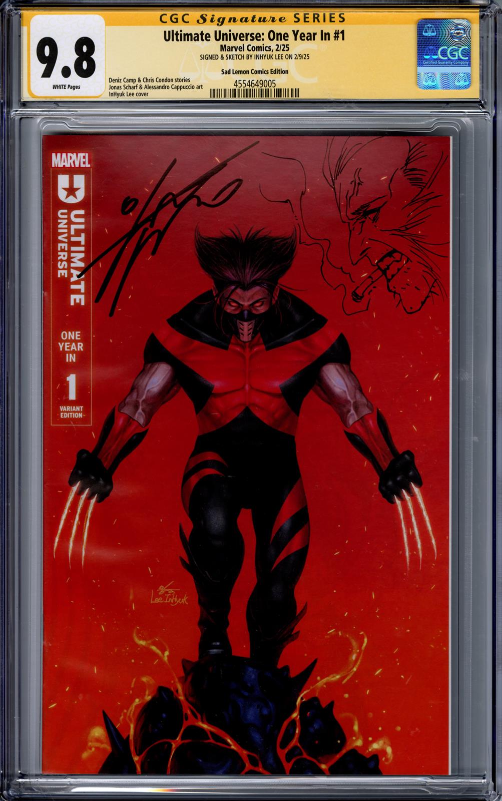 Ultimate Universe: One Year In #1 CGC Signature Series 9.8 (marvel, 2025) Signed by Inhyuk Lee 