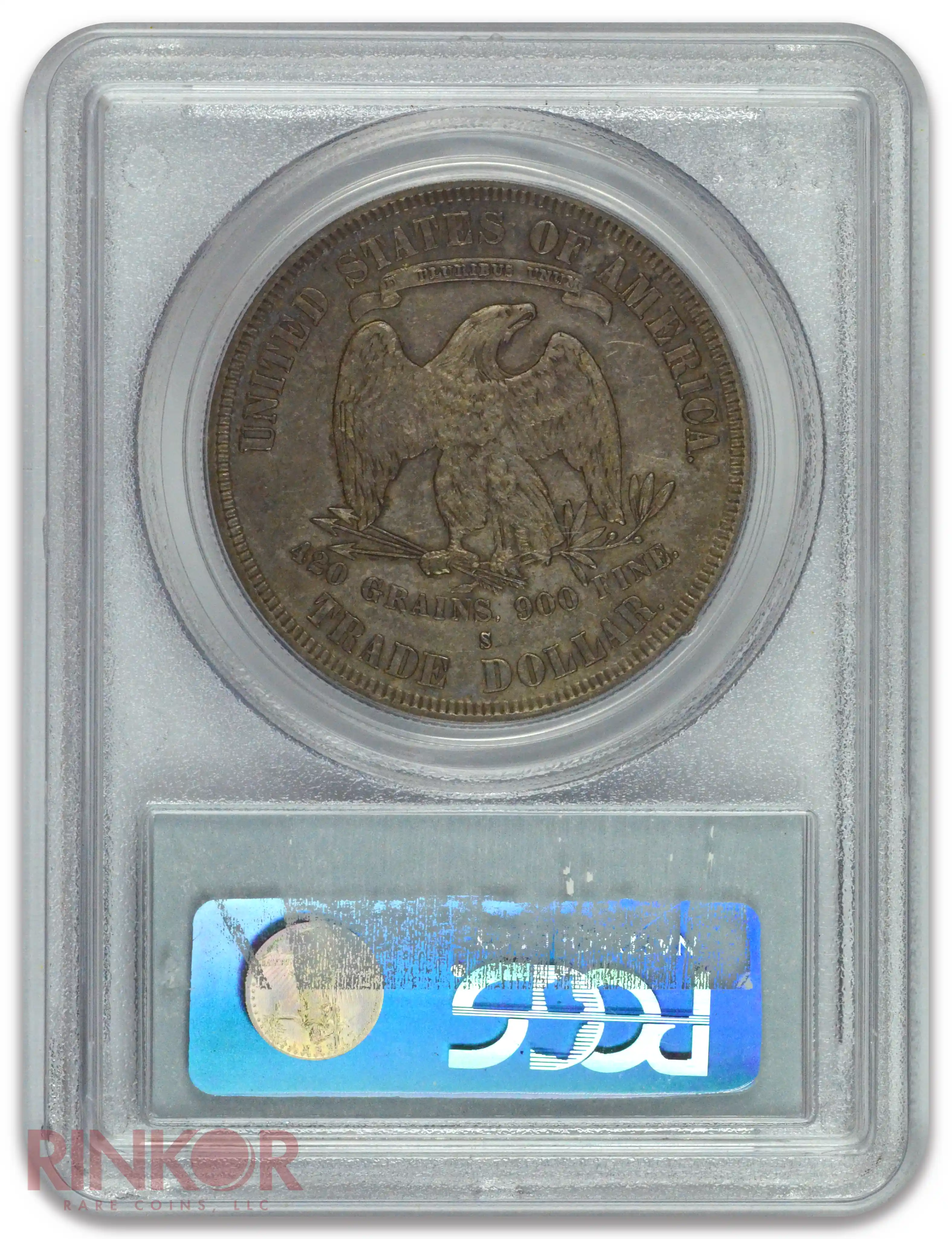 1877-S $1 Trade Dollar DDR FS-801 PCGS AU-55
