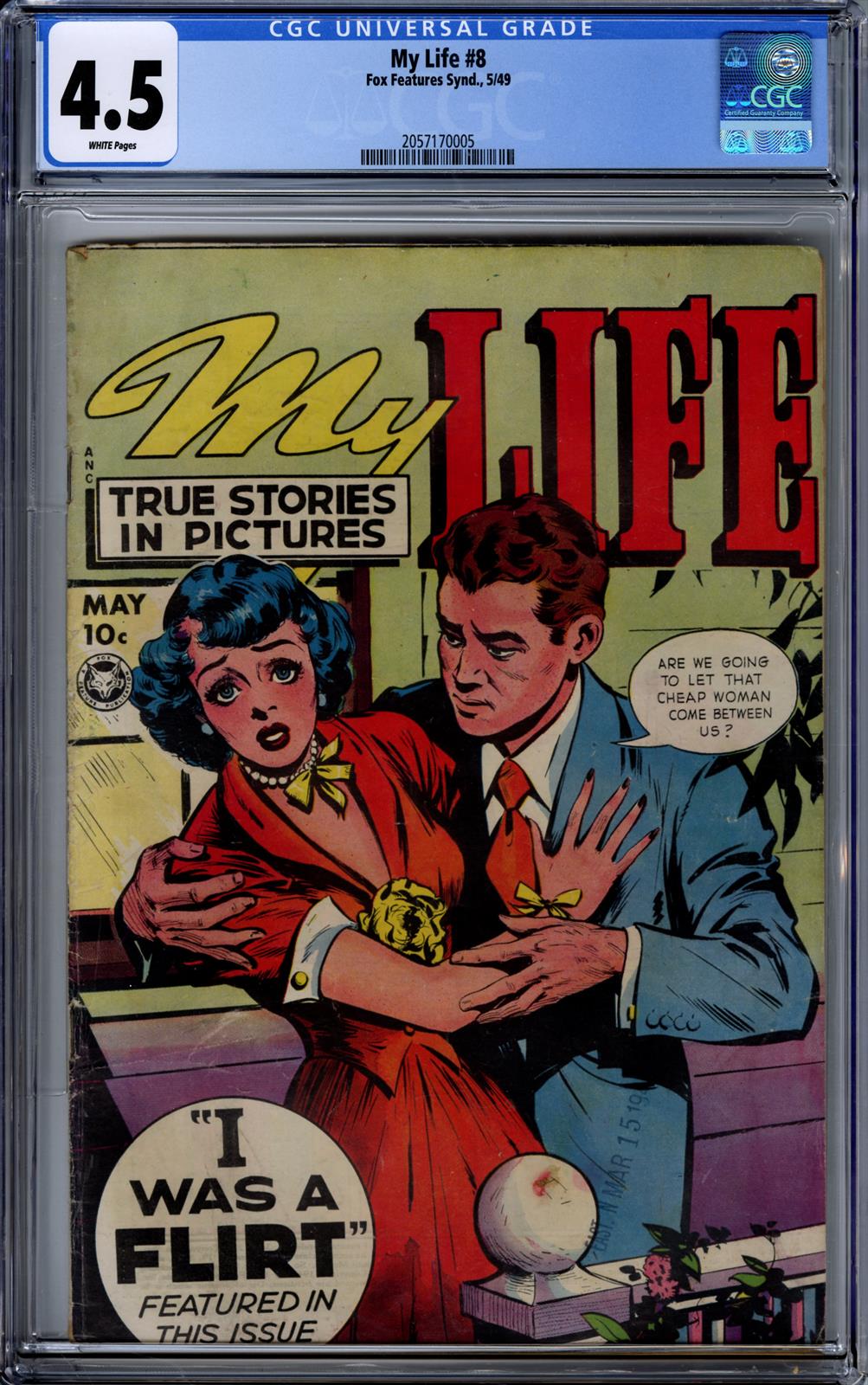 My Life ##8 CGC 4.5 (FFox Features Synd.,1949) 