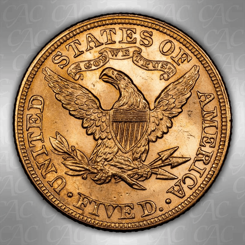 1895 $5 CACG MS 65 