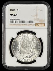 1899 $1 NGC MS 63