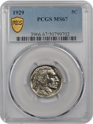 1929 Buffalo PCGS MS 67