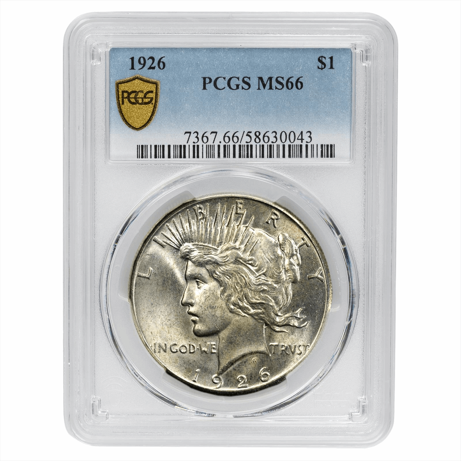 1926 Silver Peace Dollar $1 PCGS MS 66
