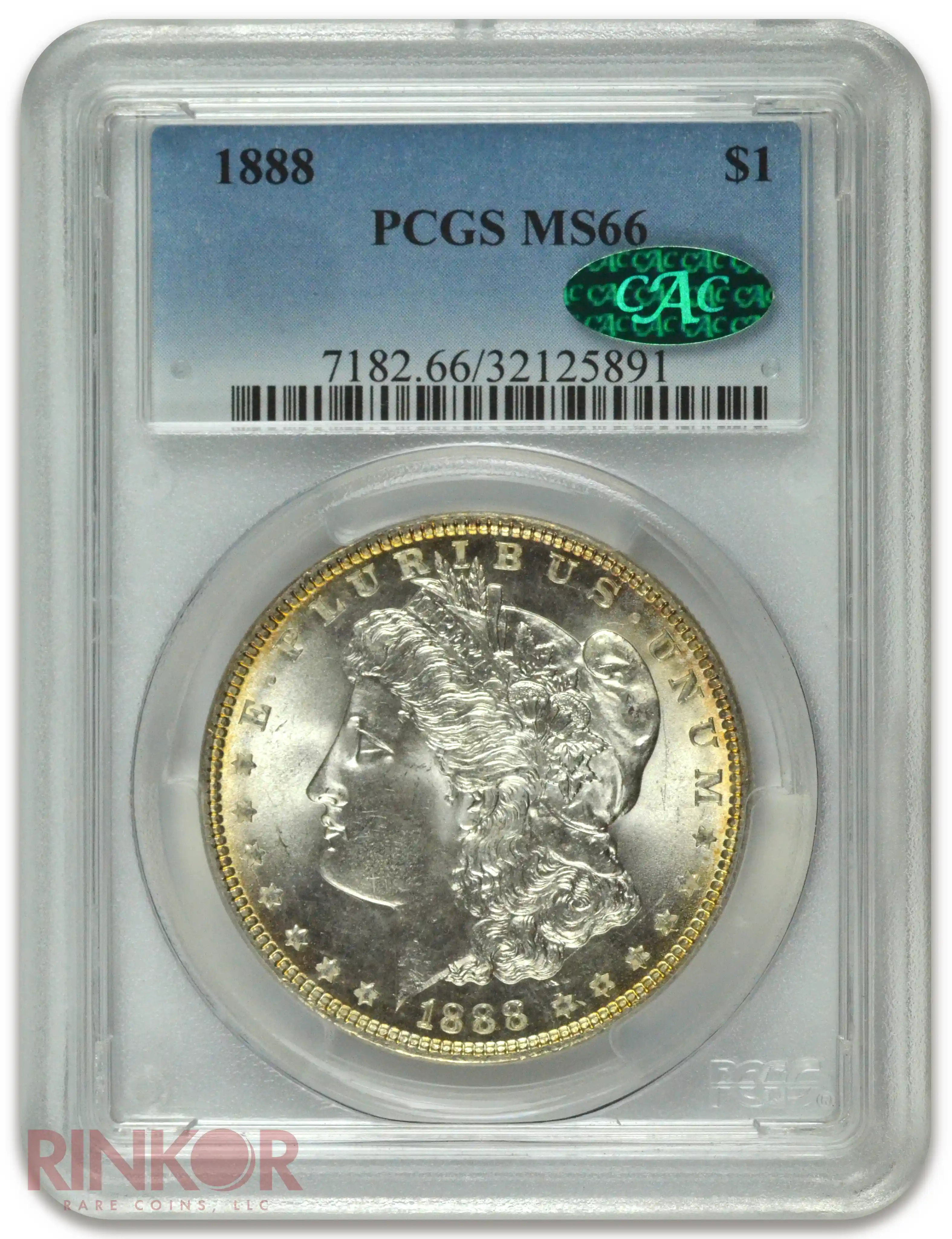 1888 $1 Morgan Dollar PCGS MS 66 CAC