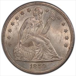 1859-O $1 PCGS MS 64 CAC